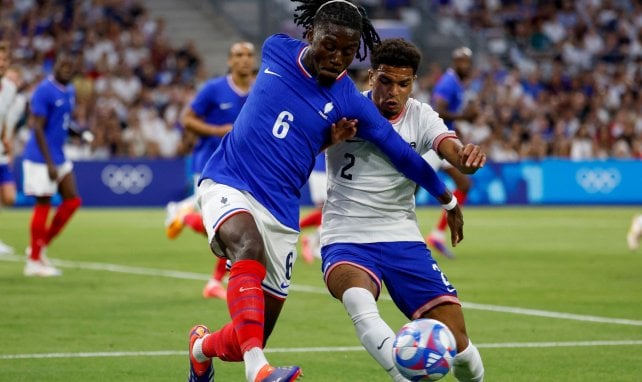 Manu Koné avec l'équipe de France