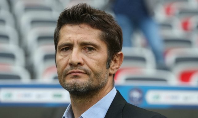 Bixente Lizarazu lors d'un match de l'équipe de France 