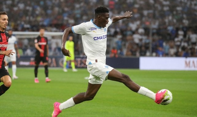 Ismaïla Sarr lors d'OM-Leverkusen 