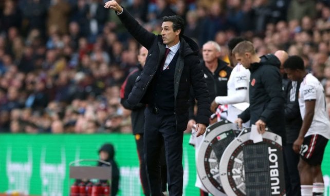 Unai Emery sur le banc d'Aston Villa